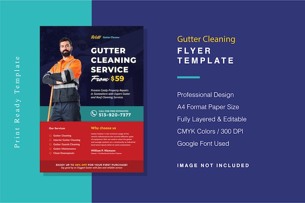 Gutter Cleaning Flyer Template