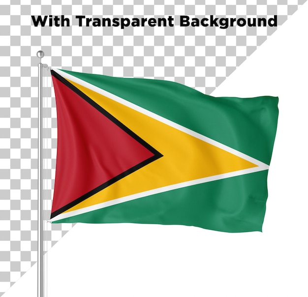 guyana country flag png psg isolated on transparent background
