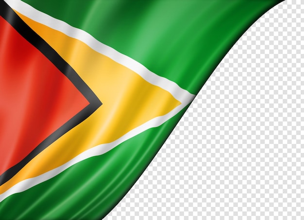 Guyanese vlag geïsoleerd op witte banner