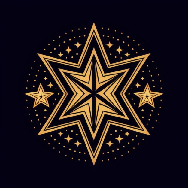 PSD gwiazda, która jest złota i ma w sobie gwiazdy.