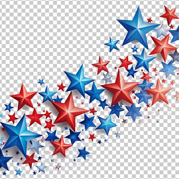 PSD gwiazdy i amerykańska flaga