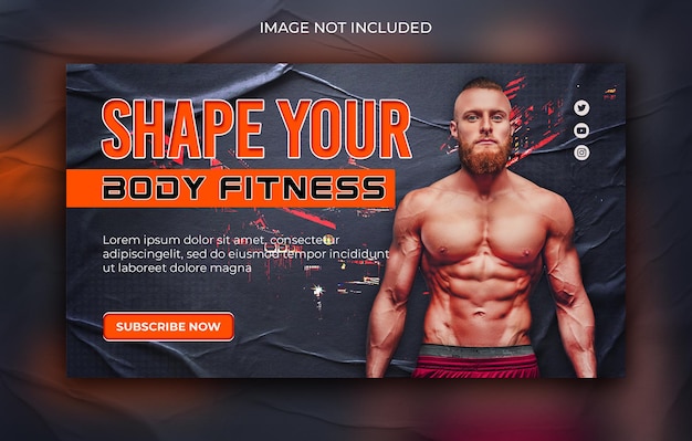 gym and fitness design youtube thumbnail design