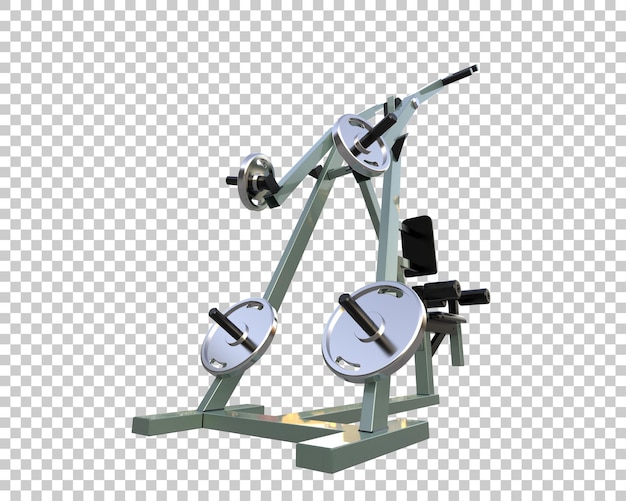 PSD gym-apparatuur geïsoleerd op de achtergrond 3d-rendering illustratie