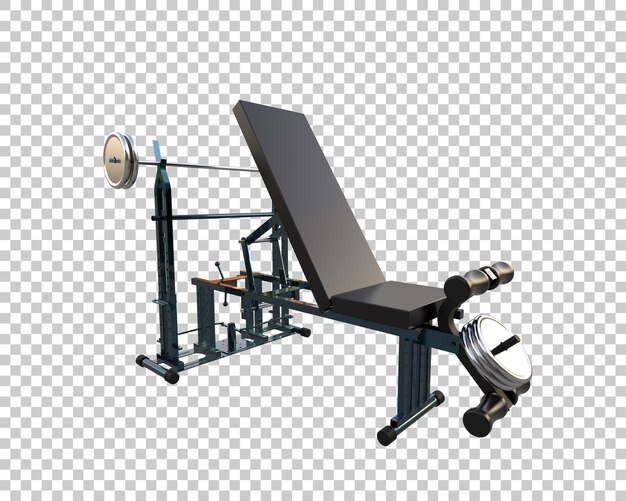 Gym-apparatuur geïsoleerd op de achtergrond 3d-rendering illustratie