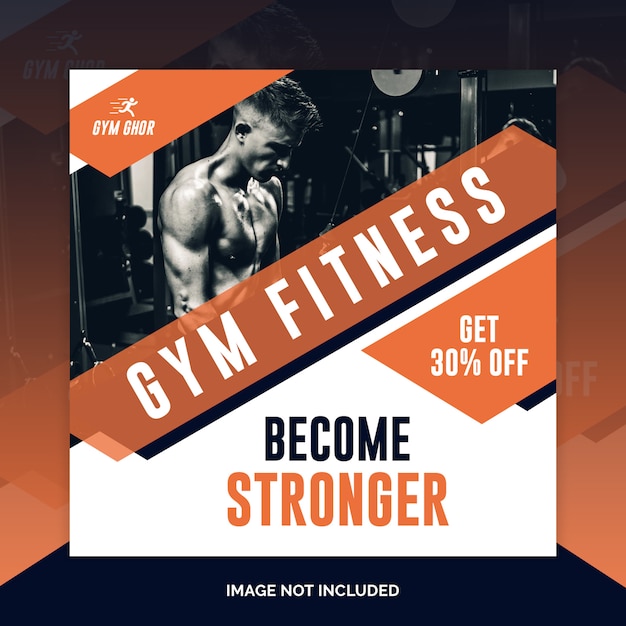 Gym banner or square flyer template