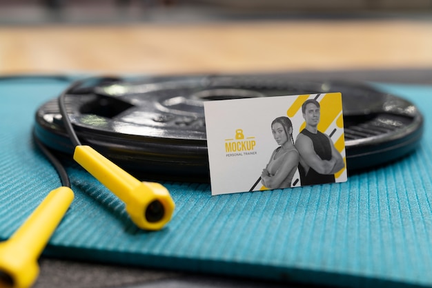 PSD gym business card mock-up design