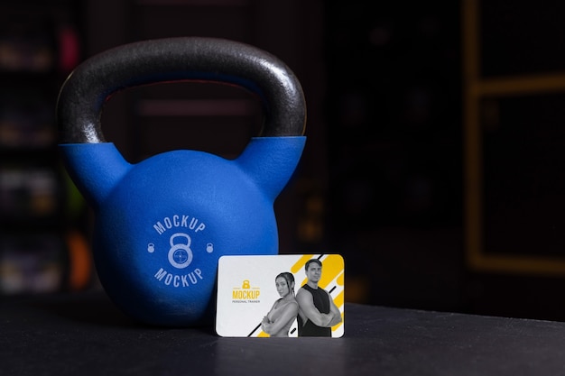 PSD gym business card mock-up design