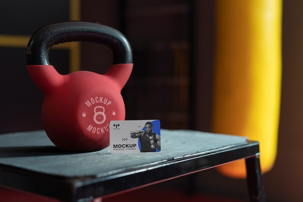 PSD gym business card mock-up design