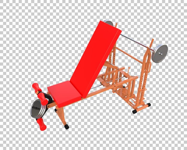 PSD gym equipment isolated on background 3d rendering illustration