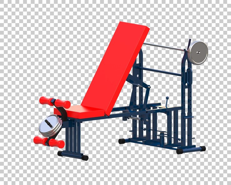 PSD 3d レンダリング イラストの背景に隔離されたジム設備