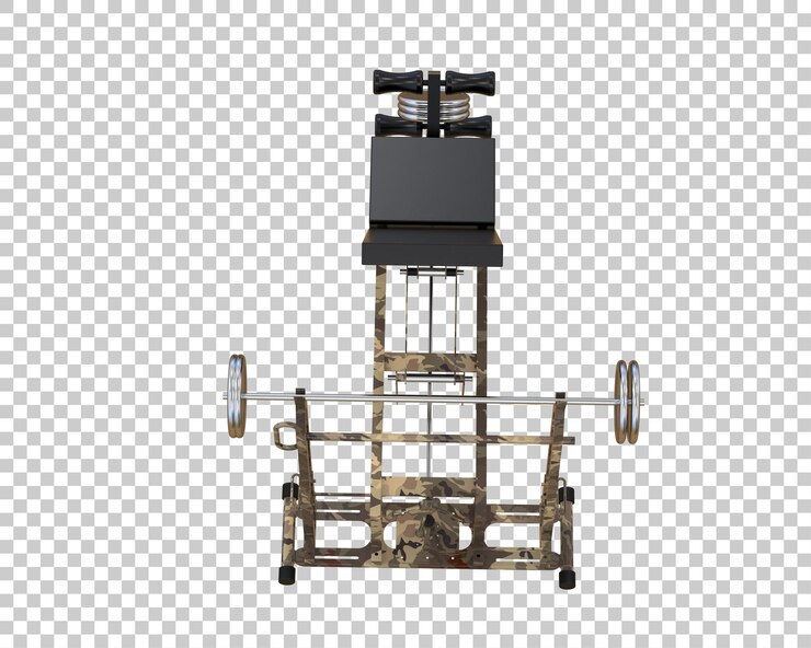 PSD gym equipment isolated on background 3d rendering illustration