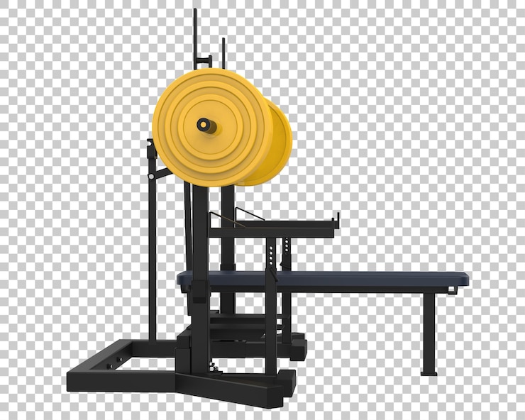 PSD 透明な背景の 3 d レンダリング図に分離されたジム機器