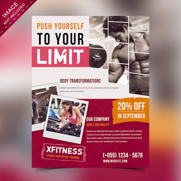 PSD gym fitness flyer-sjabloon psd