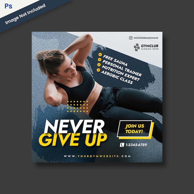 Gym Fitness Instagram Template