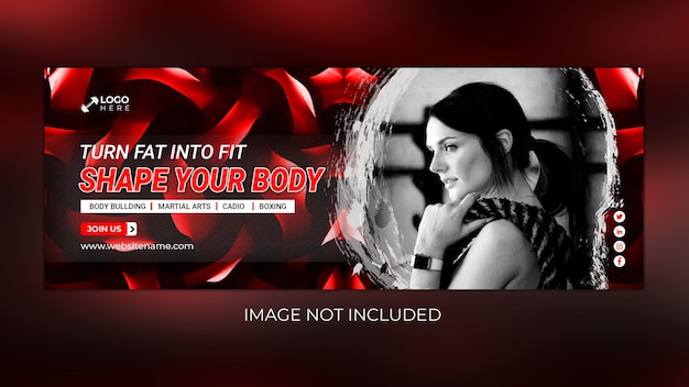 PSD gym fitness social media banner psd