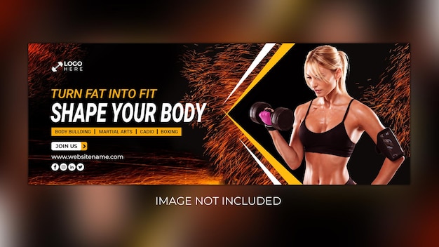 PSD palestra fitness social media banner psd