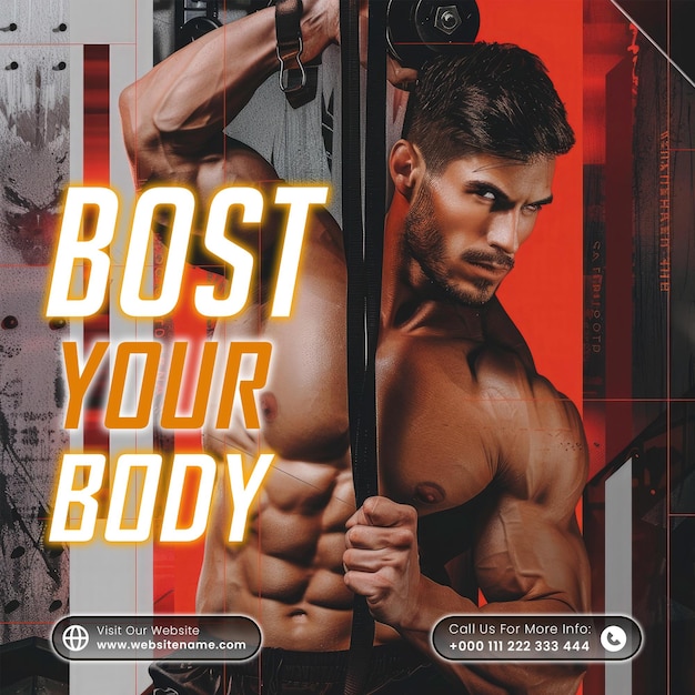 Gym fitness social media post template gym facebook and instagram poster