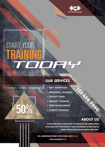 PSD gym flyer