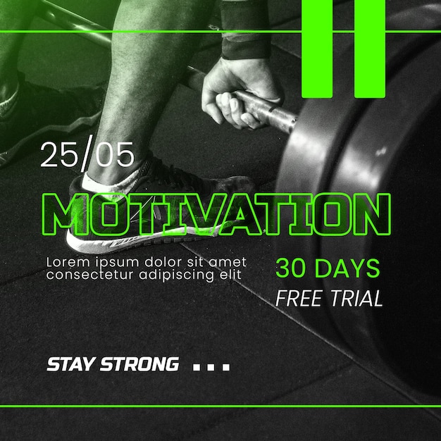 PSD gym motivation poster design psd