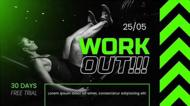 gym motivation poster design psd