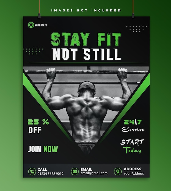 PSD gym poster template