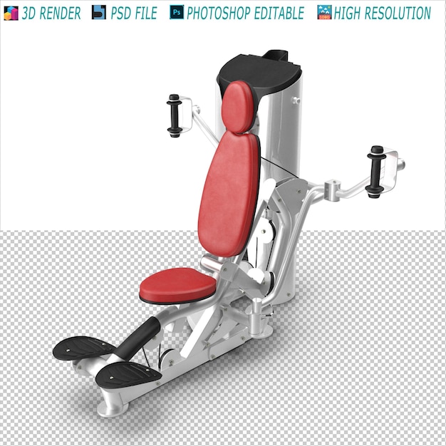 PSD gym shoulder press machine 3d render