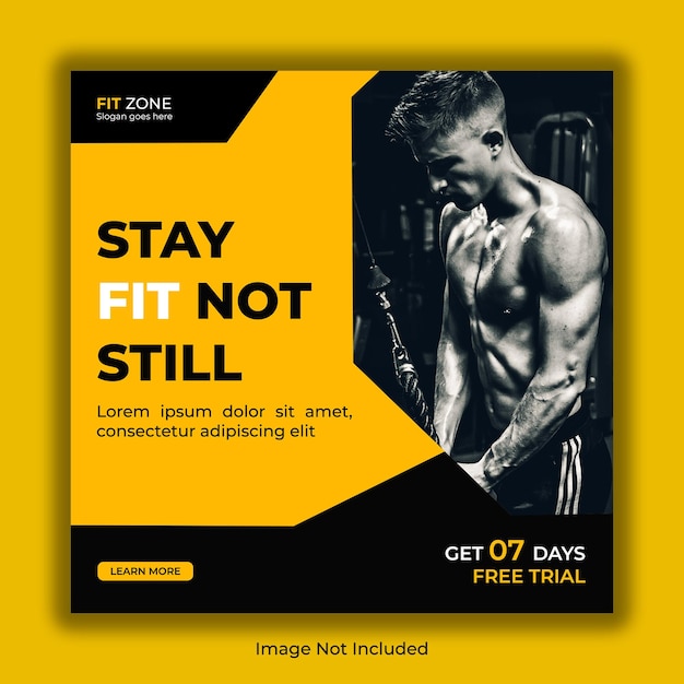 Gym social media post design