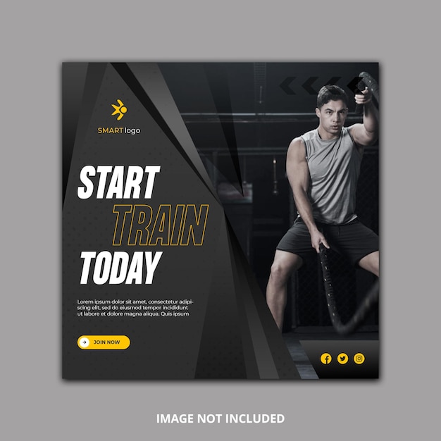 Gym Social Media Post Template