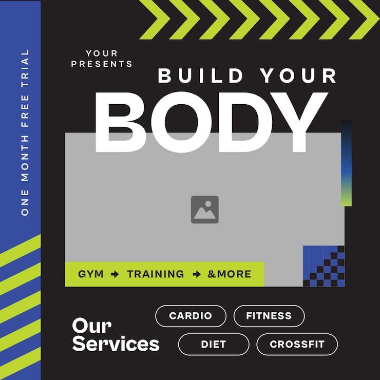 PSD gym social media post