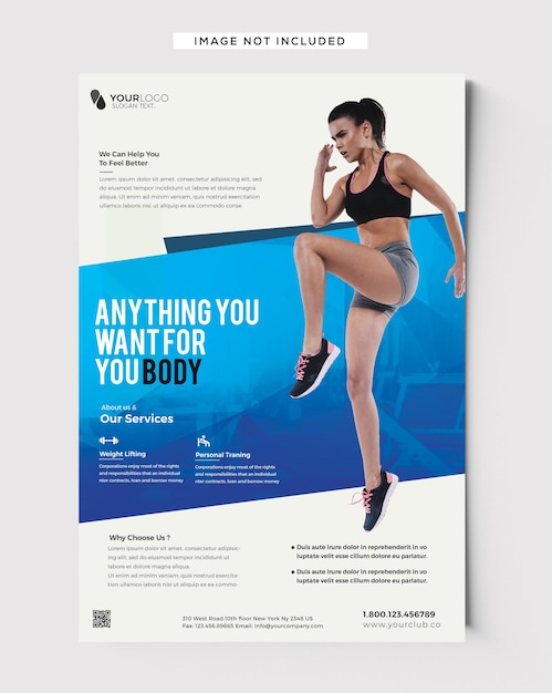 PSD gym sport folder sjabloon