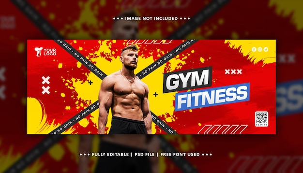 Premium PSD | Gym sport football player facebook cover social media ...