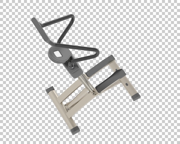 Gym stepper on transparent background 3d rendering illustration