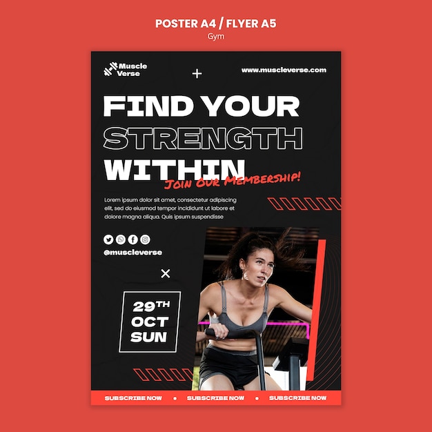 PSD gym template design