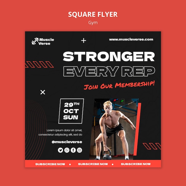 PSD gym template design