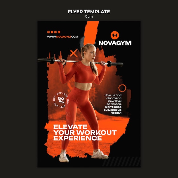 PSD gym  template design