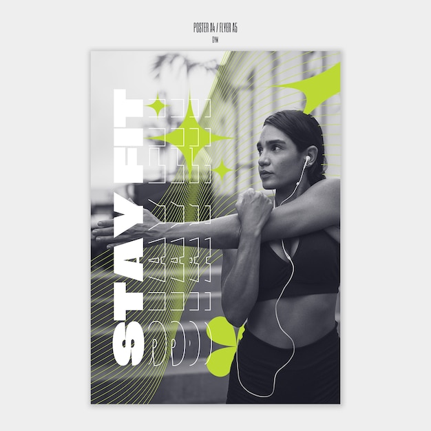 Gym training poster template