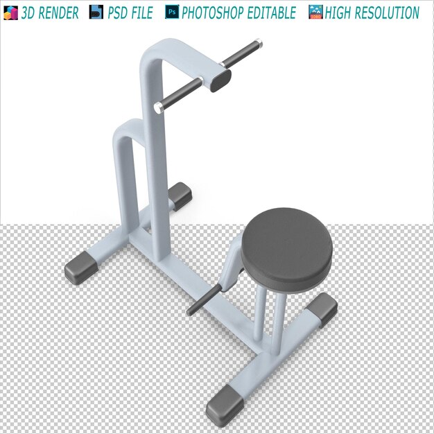 Gym twisting machine 3d render psd