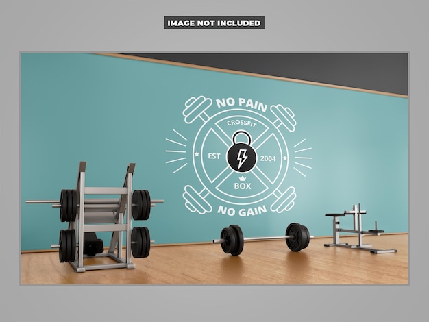 PSD gym wall mockup