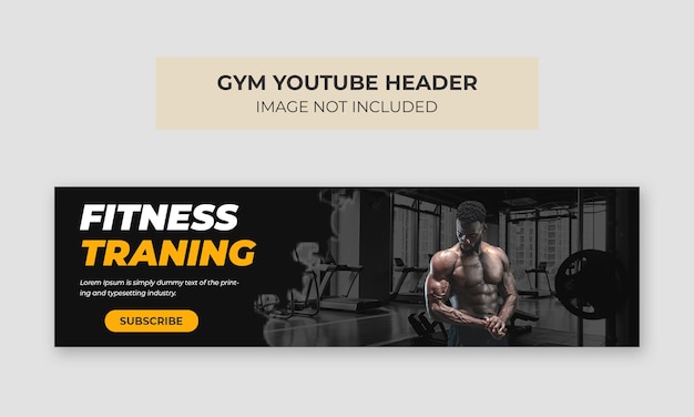 Gym youtube channel cover header template