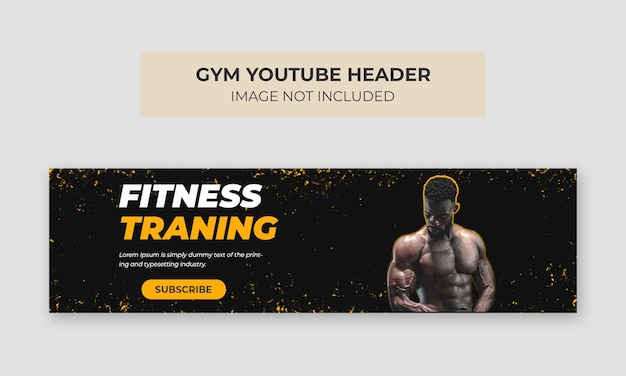 Gym youtube channel cover header template