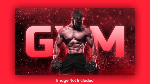 Gym youtube thumbnail design and muscle toning fitness workout youtube channel thumbnail premium