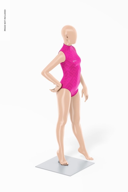 PSD body da ginnastica mockup vista destra