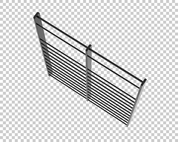 PSD gymnastics wall bars on transparent background 3d rendering illustration