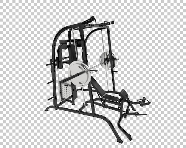 Gymutrustning isolerad på bakgrund 3D-rendera illustration