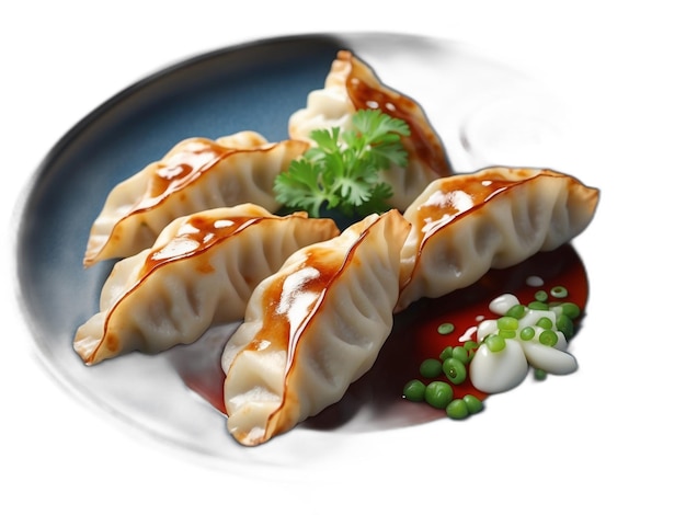 Gyoza PSD op een witte achtergrond