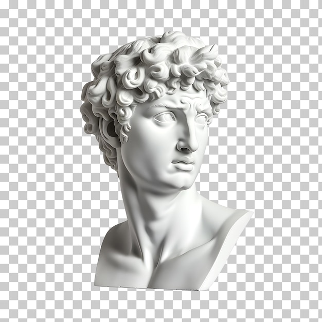 PSD statua in gesso statua copia in gesso isolato su sfondo bianco e trasparente png clipart