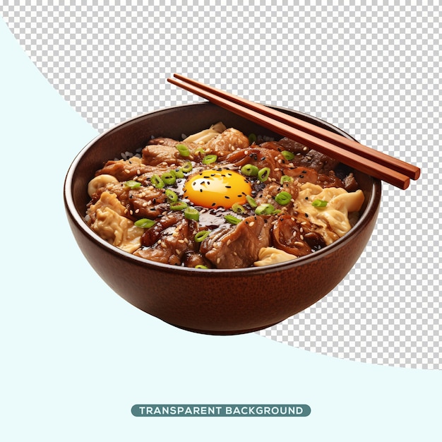 PSD cibo giapponese gyudon