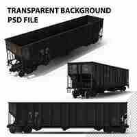 PSD h351 open top hopper rail car png