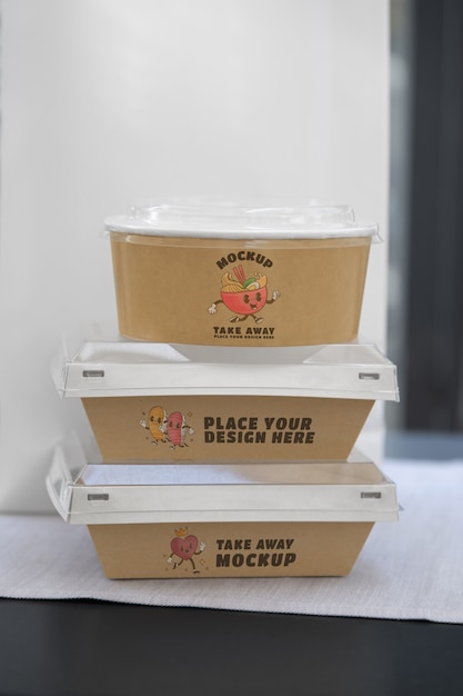 PSD haal het mock-upontwerp van voedselverpakkingen weg
