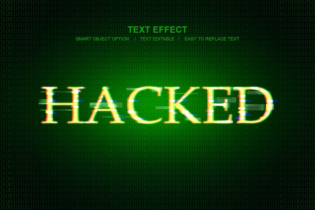 PSD hacked text effect, font style